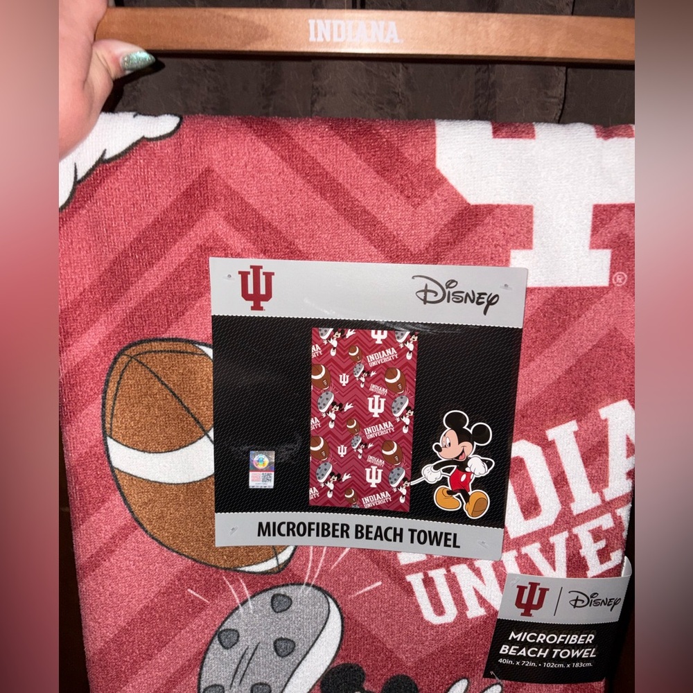 Disney Mickey Mouse Indiana University Microfiber Beach Towel